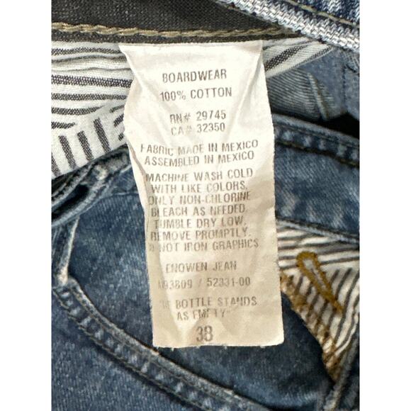 Volcom Enowen Classic Straight Leg Denim Skater Jeans Streetwear Blue Size 38 - Picture 15 of 16